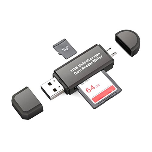 Card Reader, YJM Mini USB 2.0 +OTG Micro SD/SDXC TF Card Reader Adapter U Disk for Phone& Computer