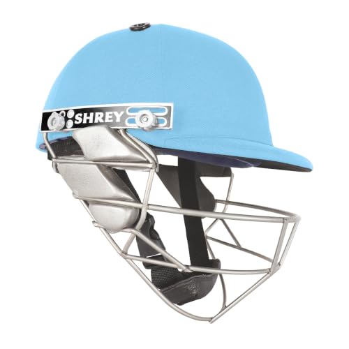 Image of SHREY Pro Guard Stainless Steel 2.0 Batting Cricket Helmet for Men's (SkyBlue, M)