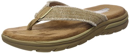 Skechers USA Men's Bosnia Flip-Flop,Tan,10 M US