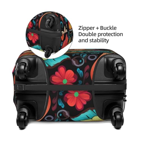 Paisley Flower Luggage covers for Suitcase Ethnic Floral Leaves Travel Luggage Cover Suitcase Protector Washable Suitcase Cover Anti Scratch Dirt Covers Fit 22-24 inch4