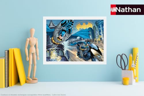 Nathan - Puzzle enfants - 60 pièces - Batman, le chevalier noir - Fille ou garçon dès 6 ans - Puzzle de qualité supérieure - Carton épais et résistant - Aventure - 86223