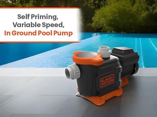 Black+Decker Variable Speed Pool Pump Inground With Filter Basket And Easy Programmable Touch Pad Interface thumb #1