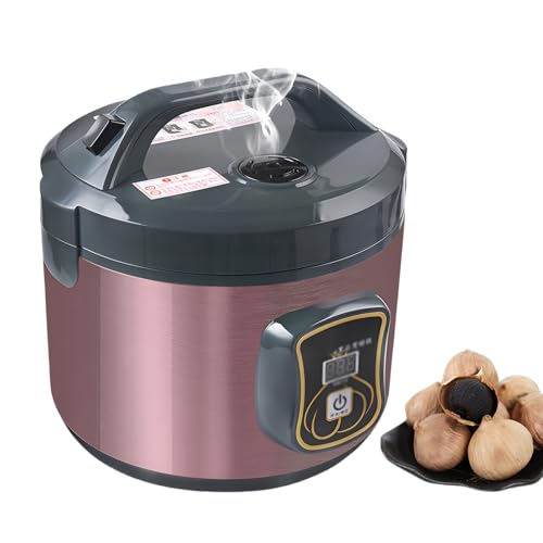 Fermenteur d'ail Noir électrique, Pot de zymolyse Automatique, yaourtière Natto, boîte de Fermentation d'ail Noir de 3 L, Pot d'ail Noir Smart Home, avec Support à ail à 2 Niveaux
