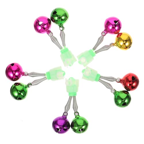 BIUDECO Fishing Alert Bells Pack Metal Fishing Pole Bells Bite Alarms for Rods Catfishing Rattles for Beginners