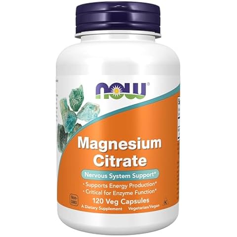 NOW Supplements, Magnesium Citrate, 120 Veg Capsules Cover