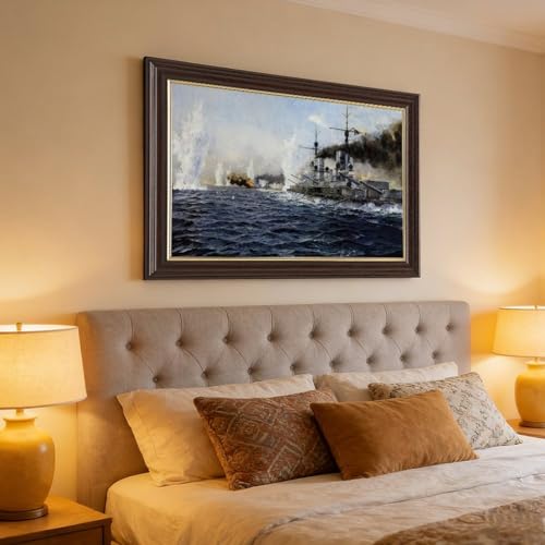 Claus Bergen Bataille du Jutland tableau art sur toile tendue - 4