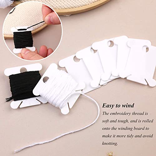 Cross Floss Stitch Thread, Embroidery Cross Floss, Embroidery Thread Floss Set Including Plastic Floss Bobbins, Needle Threader, Hand Sewing Needle For Embroidery #TOP5