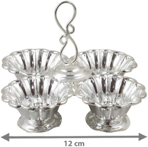 Western Eiderdown Presents Gold Plated Metal Lakshmi Diya for Gift, Pooja Articles for Home, Return Gifts for Housewarming, Laxmi Diya Oil Lamp, Decorative Diya for Home (Pack #Aport-239