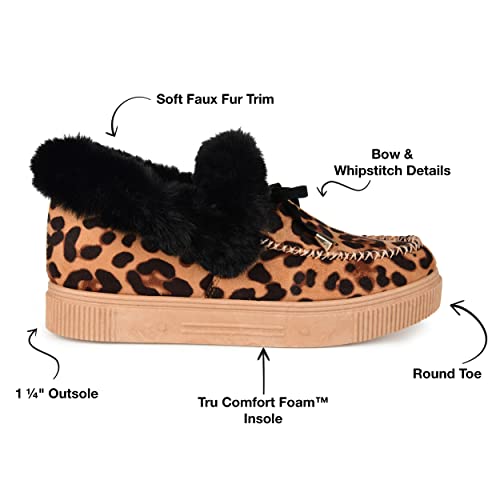 Journee Collection Women's MIDNIGHT Slipper, Leopard, 102