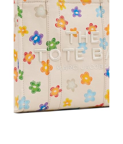 Image of Marc Jacobs Womens The Wild Daisy Canvas Medium Tote Bag White Multi One Size One Size
