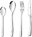 ACUZINA Couverts de Table, Set de Couverts en Acier Inoxydable 18/0, Ménagères de 24 Pièces , Contient Couteau, Fourchette, Cuillère, Cuillère à dessert, Adapté Au Lave-Vaisselle (24)