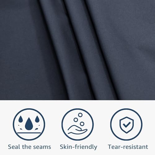 Anyoo Poncho de chuva à prova d'água para adultos, leve, reutilizável, com capuz, jaqueta para ativ