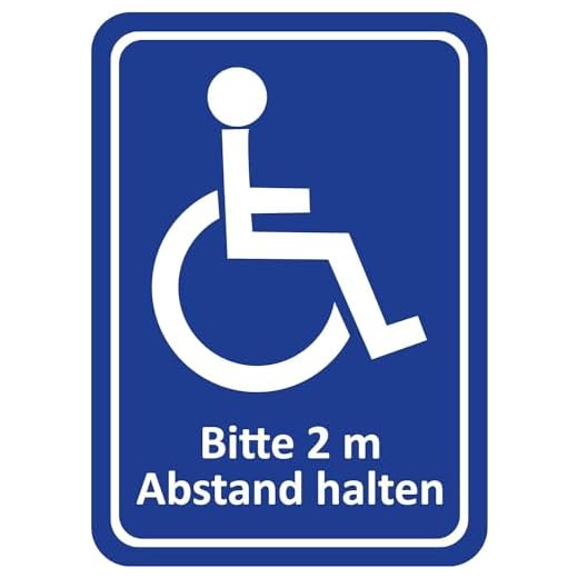 Dykgraaf Behinderten Aufkleber | Rollstuhlfahrer | 2m Abstand halten | Sticker | Autoaufkleber | Beförderung von Menschen mit Behinderungen | Rollstuhl | Rangierabstand