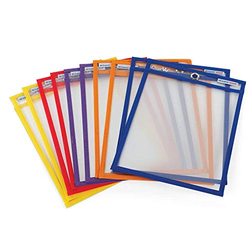 Pochettes réutilisables effaçables à sec plastique transparent format 22,9 x 30,5 cm