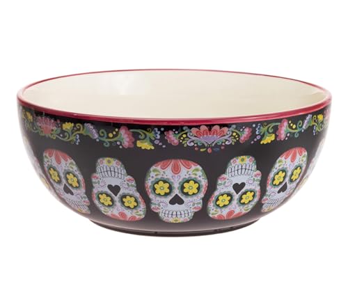 Boston International Ceramic Bowl Day Of The Dead Serving Dish
