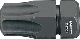 HAZET Bit 2597-01, 5/16 Zoll (8 mm) Sechskant, Innen TORX Profil, SW T45