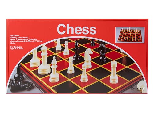 Jeu d'échecs Pressman avec planche pliante et pièces pleine taille pour amateurs