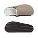Gvimenos Suede Clogs for Women Fur Lined Leather Mules with Comfort Cork Footbed and Arch Support, Taupe Furlined 5