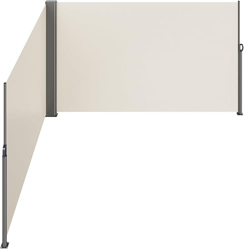 Miniatura 4 de VEVOR Toldo lateral retráctil, UV 50 63 x 236 pulgadas, pantalla de aluminio a prueba de óxido, 9.88 oz de grosor, divisor de privacidad al aire