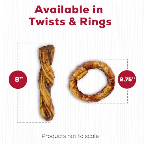 image for Country Kitchen Rawhide Free Beef Rings Dog Chews, Made with Real Beef