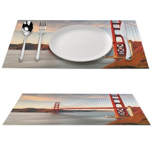 Sets de table Golden Gate Bridge antidérapants pour éviter les taches et protéger de la chaleur - 2