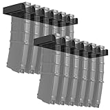 Ltnsimy 2Pack AR Wall Mount Magazine Hodler, Mag Holder Compatible with AR, Glock, PMAG, Gun Safe Magazine Storage for Glock 17 19 23 26 27 Accessories