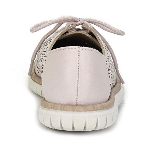 Sapato Oxford Tratorado Moleca fem 5654.101 - creme