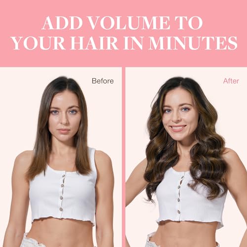 Image of GOO GOO Clip in Hair Extensions Real Human Hair, Remy Human Hair Extensions Clip ins for Women, Natural Human Hair, 22inch 120g 7Pcs, 1B /6 /1B Balayage Natural Black to Chestnut Brown