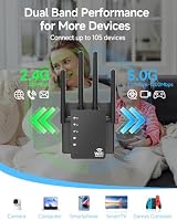WiFi Extender Signal Booster 1200Mbps, Long Range Extender for Home and Outdoor, 12880 Sq.Ft Range, 105-Device Compatibility, Easy Setup — image 6