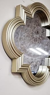 DEENZ Set Of 3 Quatrefoil Mirrors, Home Decorative, Living Room, Bedroom Room, Eye-Catching Design