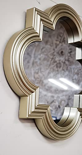 DEENZ Set Of 3 Quatrefoil Mirrors, Home Decorative, Living Room, Bedroom Room, Eye-Catching Design