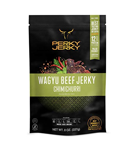 Perky Jerky Chimichurri Wagyu Beef Jerky, 8oz - Antibiotic Free