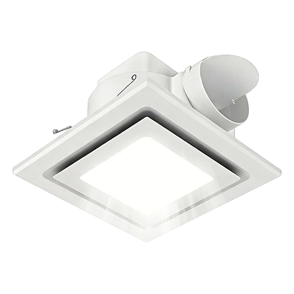 Circulation d'air de plafond LED au design blanc épuré pour salle de bain moderne