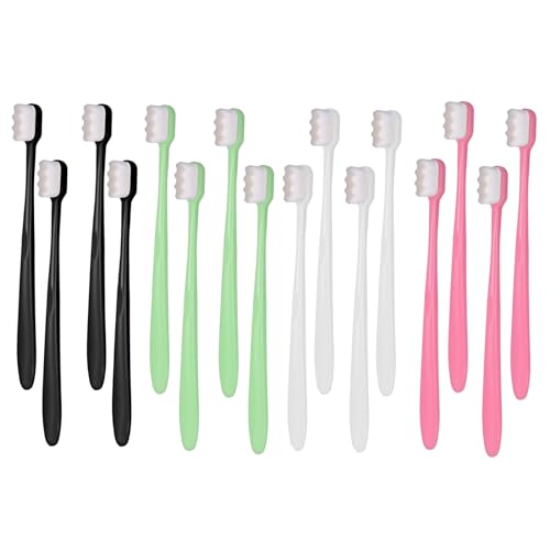 TePe Select Compact/Cepillo 16 cepillos de Dientes Extra Suaves Micro Nano Manual con 20.000 cerdas para encías frágiles, Adultos y niños