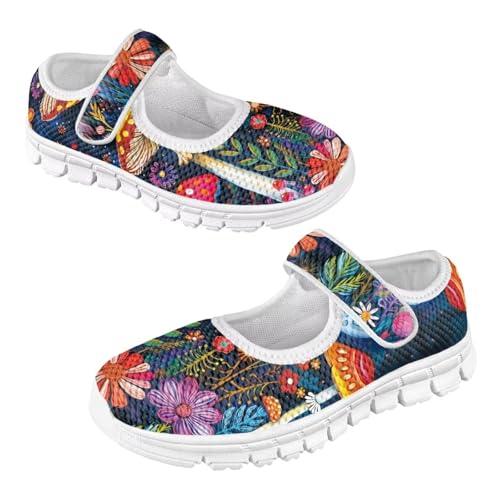 JoyLamoria Floral Ladybug Toddler Mary Jane Shoes - Little Girl Elegant Ballet Flats Perfect for Parties & School Events Fashion Ladybug Dress Shoes