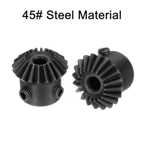 QUARKZMAN 4Stk Kegelrad 1 Modul 1:1 Untersetzung 20t 5mm Loch Durchm Kegelritzel Zahnrad Messing 90 Grad Lenkgetriebe für Hardware Mechanische Drehung