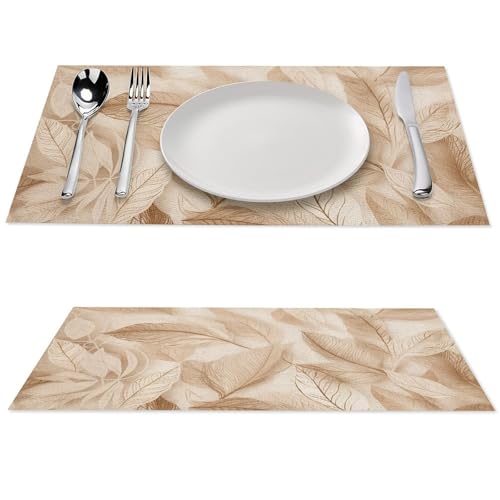Set de table en PVC lavable antidérapant résistant chaleur lot 2 napperons cuisine