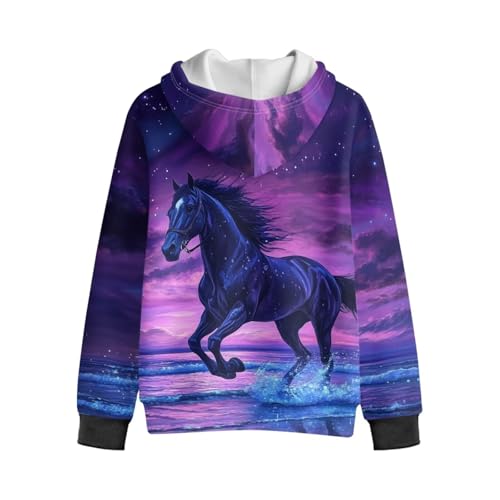 Kids Unisex Fleece Full Zip Hoodie Boys Girls Cardigan Sweatshirt with Pockets Hooded Neck Winter Outerwear4