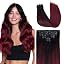 #1/99j Balayage Jet Black to Red