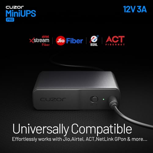 Cuzor Mini UPS PRO | Backup Upto 8 Hours | 3x2900 mAh Battery | Supports Jio, Airtel & All Other 12V Routers Upto 3Amps | Ups for 12V WiFi Router |... - Image 3