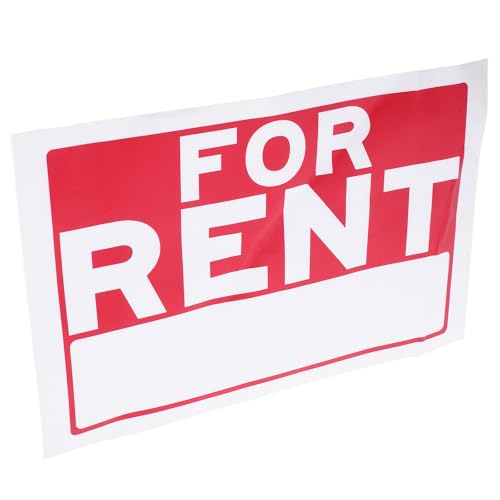 LIFKOME Pegatina Práctica para Alquiler de Vivienda, Cartel Adhesivo de Vinilo, Hoja Única Tamaño Estándar para Pared, Calcomanías para Letreros de Alquiler Exterior, Uso en Apartamentos