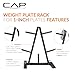 CAP Barbell 1-Inch Plate Tree Rack, Black