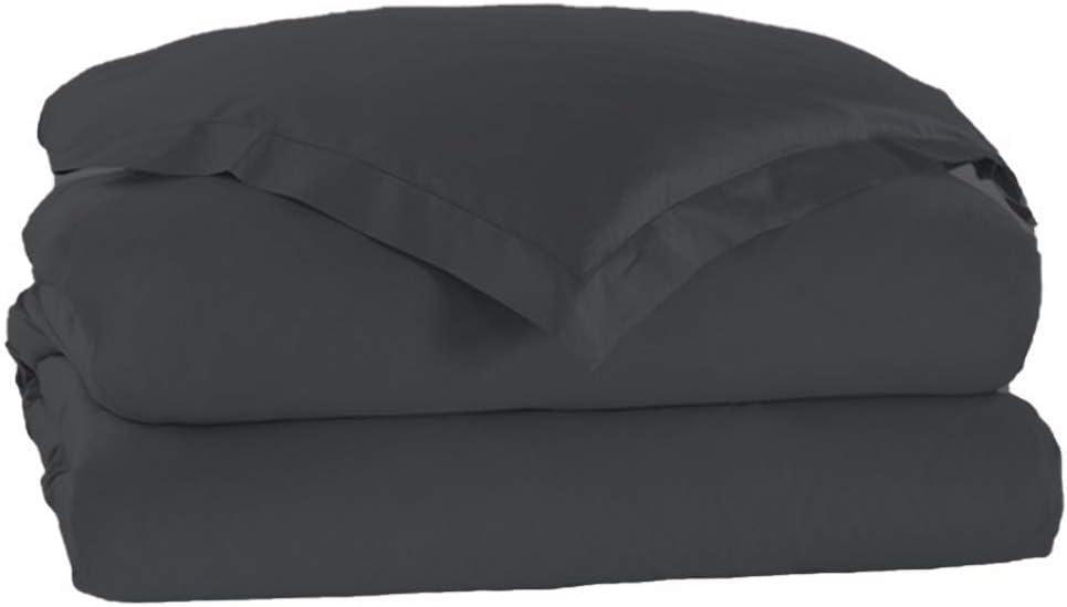 Charlotte 1-Piece Duvet Cover, 100% Egyptian Cotton, Soft & Breathable with Zipper & Corner Ties, Sateen Weave, Durable – King/Cal King (Bright White)