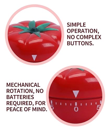 Image of Mechanical Kitchen Timer, Durable Rotary Timer for Cooking, Baking and Workout, Precise Time Measurement, Classic Design with Easy Operation, Ideal for Home and Kitchen Use