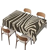 Zebra Print tablecloth,60x120 inch,Waterproof Stain Wrinkle Resistant Print table cloths,for Family