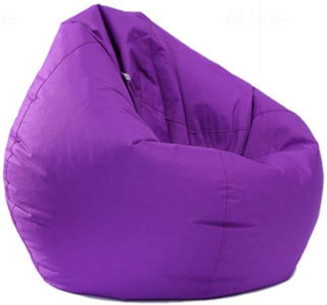 Mekysd Home Soft Lazy Sofa Cozy Single Chair Durable Furniture Unfilled Lounge Bean Bag (Purple)
