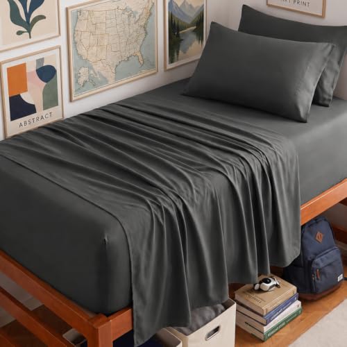 Image of CozyLux 4-Piece Twin XL Sheets, Fits 18-21 Inch Mattresses, Oeko-TEX