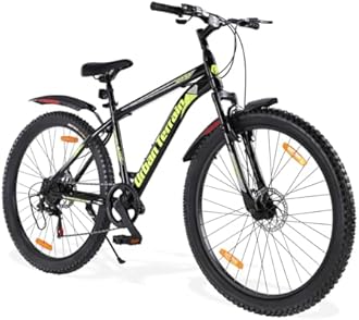 Urban Terrain Galaxy Max Multispeed High Performance Mountain Cycles for Men with Complete Accessories MTB Bike 27.5T (7 Speed, Green)