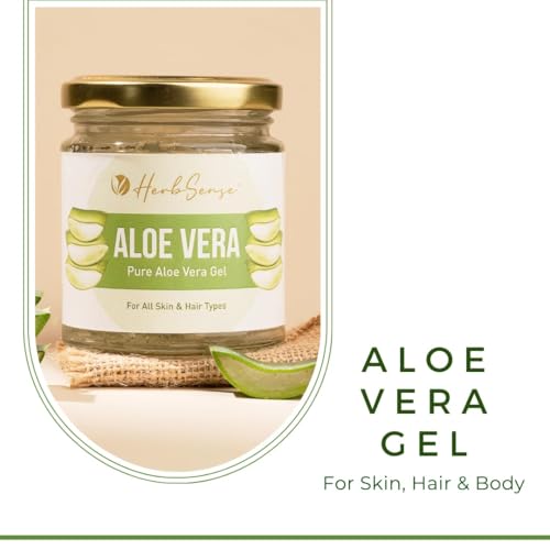 Image of Herbsense Pure Aloe Vera Gel Combo Pack, Hydrating, Refreshing & Fragrance Free Face Gel,180 gram (Pack of 2)