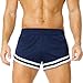 AIMPACT Men's Mesh Booty Shorts 3 Inch Quick Dry Lightweight Gym Workout Retro Athletic Running Short Shorts Navy